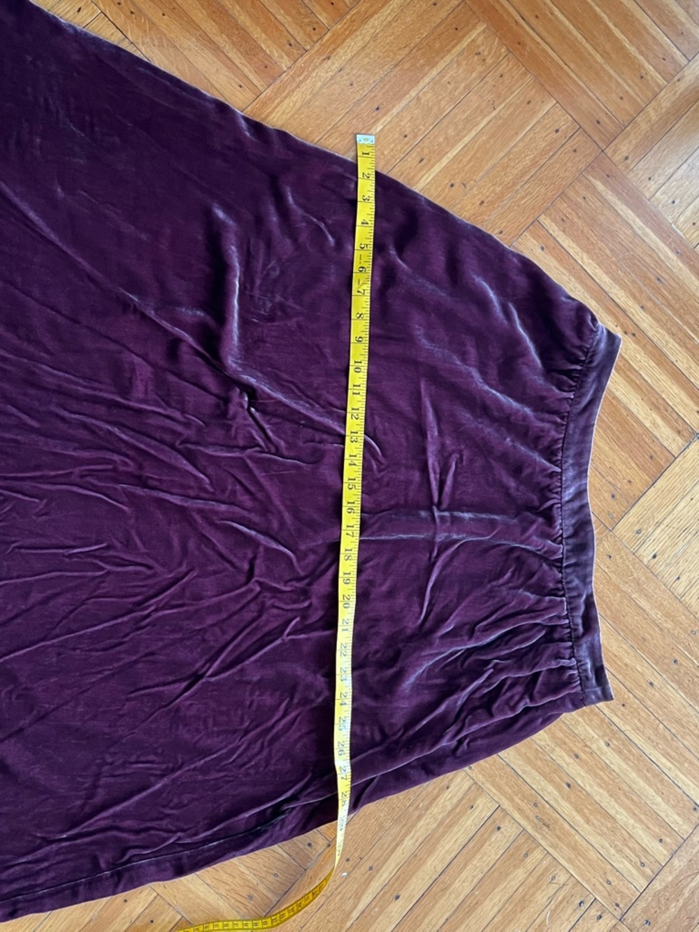 Garnet Hill • Silk Plum Velvet Maxi Skirt - Picture 7 of 8